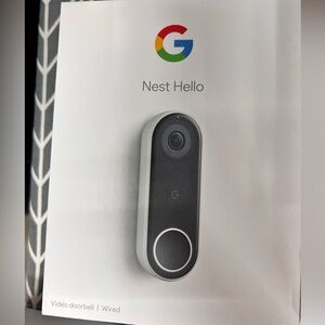 Google Nest Wired Hello Video Doorbell - Black Face - Open Box